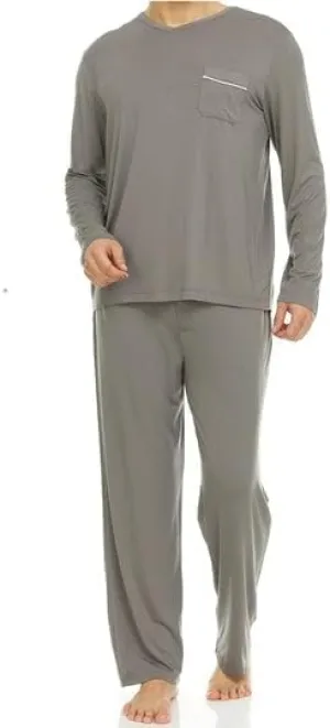 V-Neck Pullover Pajamas for Men - Ultra Soft Micromodal Pajamas men Comfy Sleepware - Luxury Cooling mens pajamas set