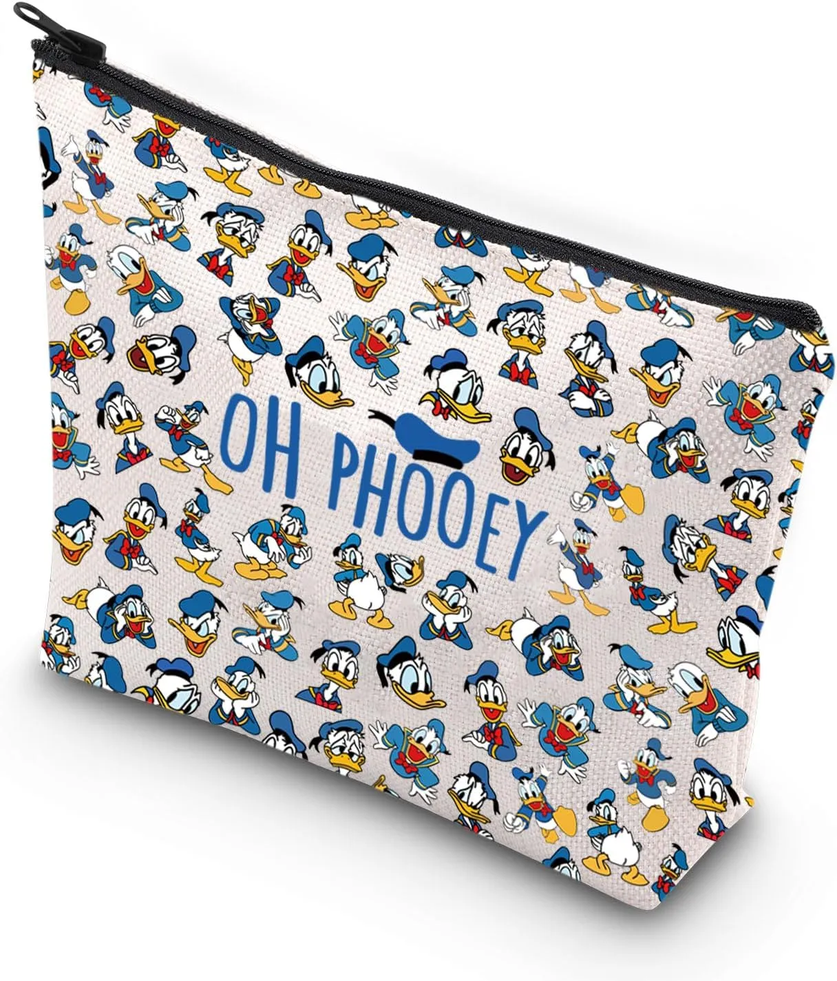 VAMSII Funny Duck Cosmetic bag Oh Pho-oey Zipper Pouch Bag Duck Lover Gift Donald Inspired Gift (Oh Pho-oey)
