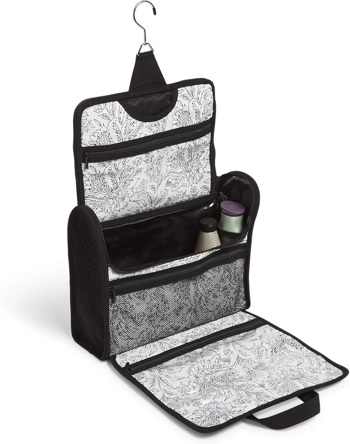 Vera Bradley Women's Microfiber Grand Hanging Travel Organizer, Black, One Size