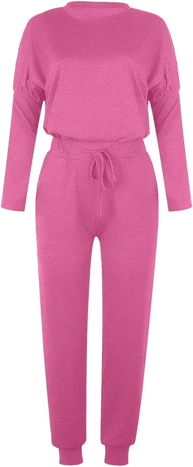 Women 2 Piece Outfits Sweatsuit Oversized Pullover Tops And Long Pants Tracksuit Sweatsuits With Sweatpants