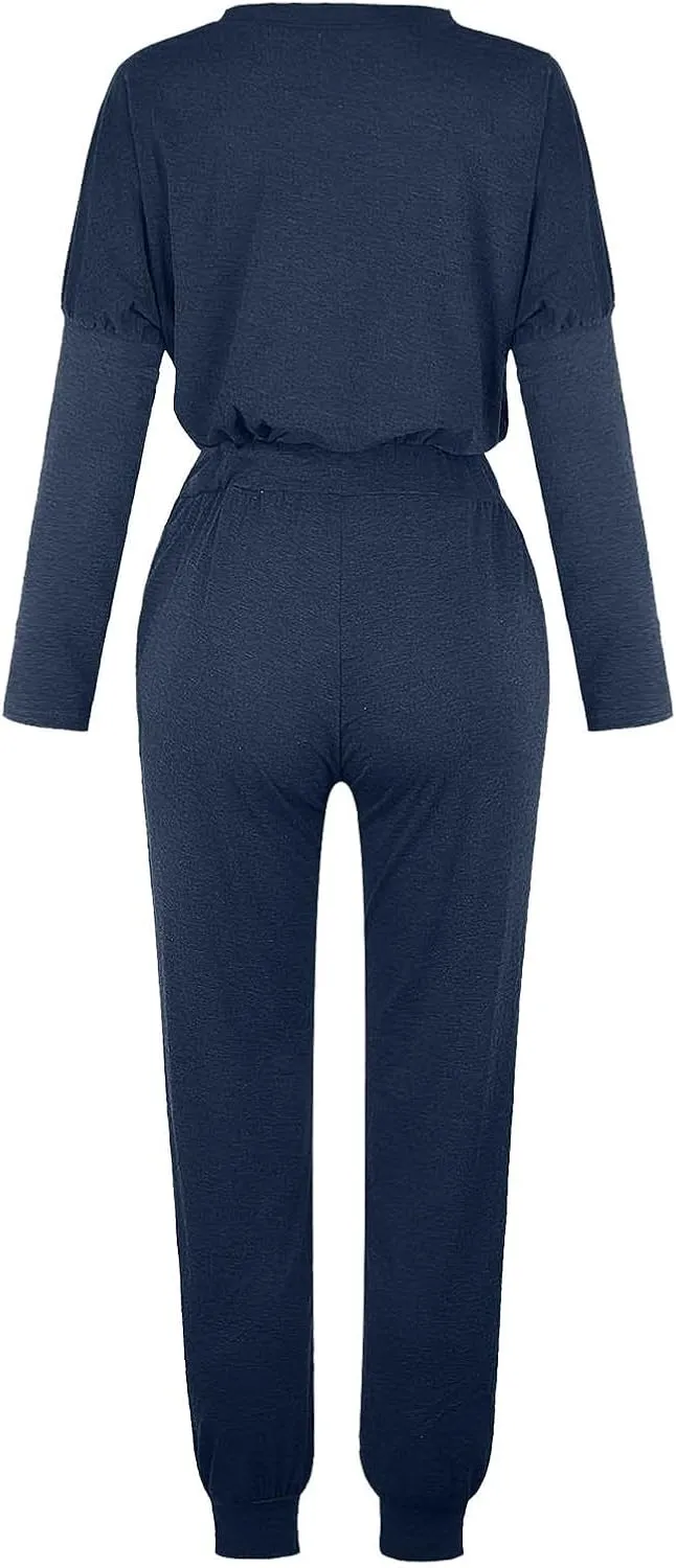 Women 2 Piece Outfits Sweatsuit Oversized Pullover Tops And Long Pants Tracksuit Sweatsuits With Sweatpants