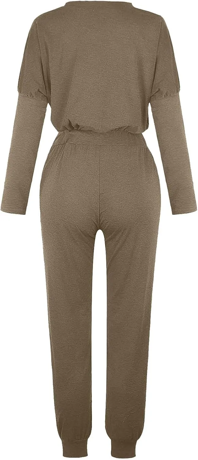 Women 2 Piece Outfits Sweatsuit Oversized Pullover Tops And Long Pants Tracksuit Sweatsuits With Sweatpants