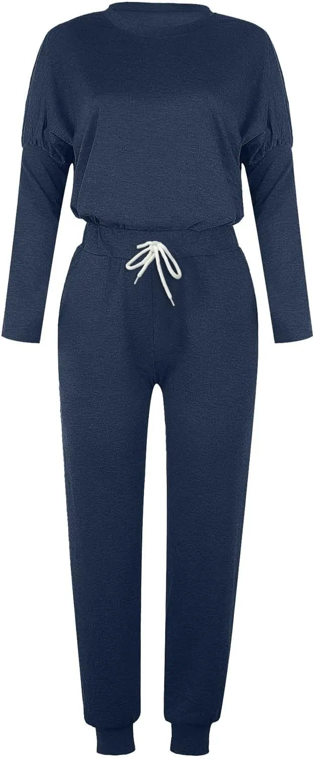 Women 2 Piece Outfits Sweatsuit Oversized Pullover Tops And Long Pants Tracksuit Sweatsuits With Sweatpants