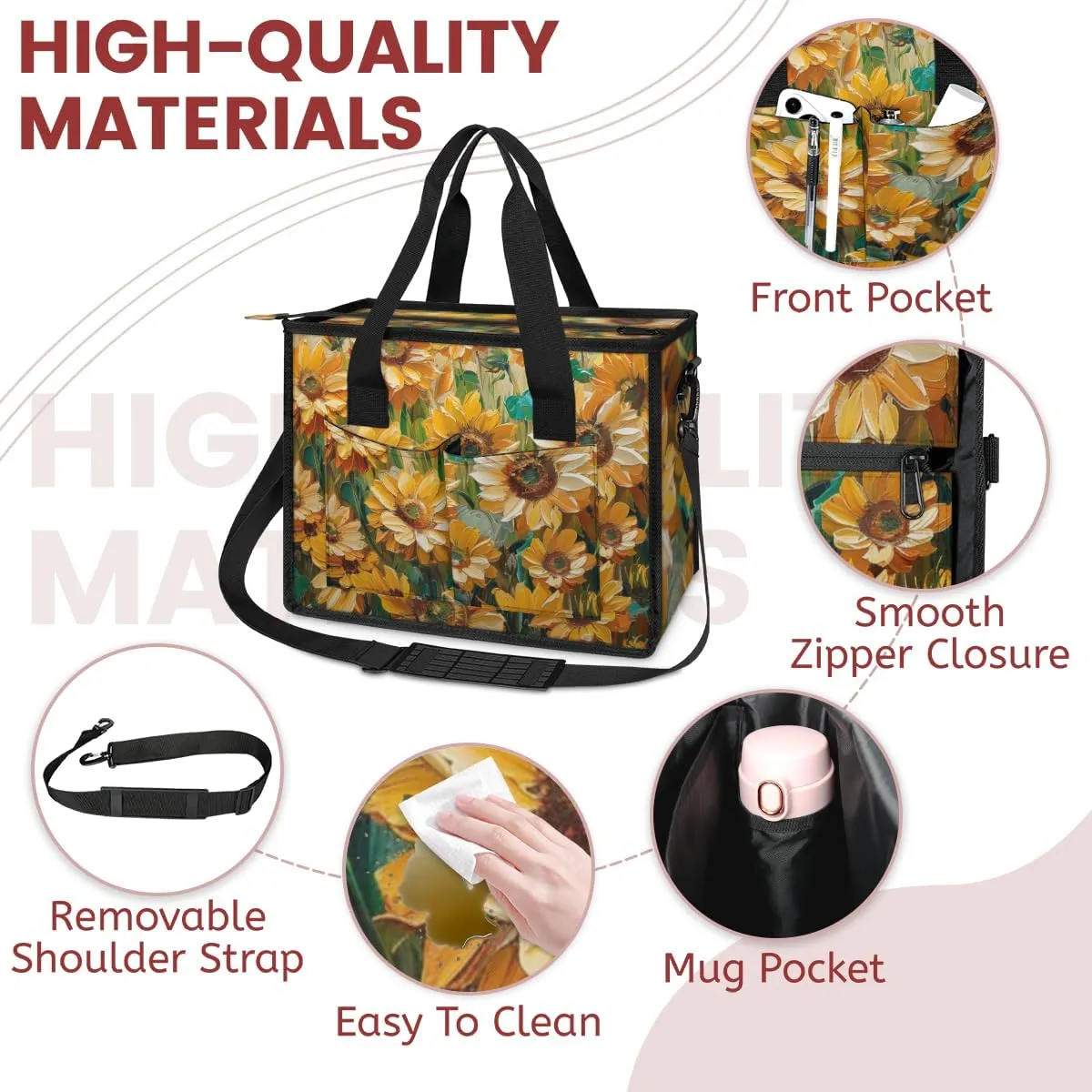 Women Fashion Tote Bag Wallet Shoulder Bags Set 3PCS Top Handle Satchel Purse Large Zippered Handbag Daily Use