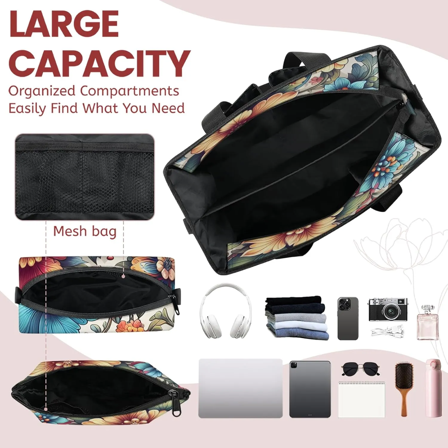 Women Fashion Tote Bag Wallet Shoulder Bags Set 3PCS Top Handle Satchel Purse Large Zippered Handbag Daily Use