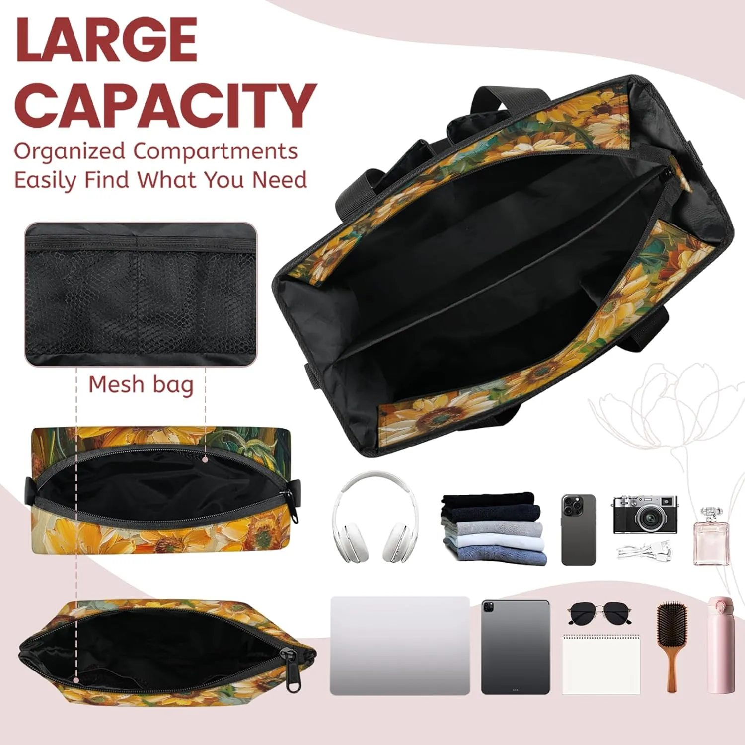 Women Fashion Tote Bag Wallet Shoulder Bags Set 3PCS Top Handle Satchel Purse Large Zippered Handbag Daily Use