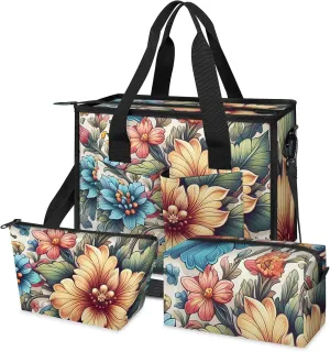 Women Fashion Tote Bag Wallet Shoulder Bags Set 3PCS Top Handle Satchel Purse Large Zippered Handbag Daily Use