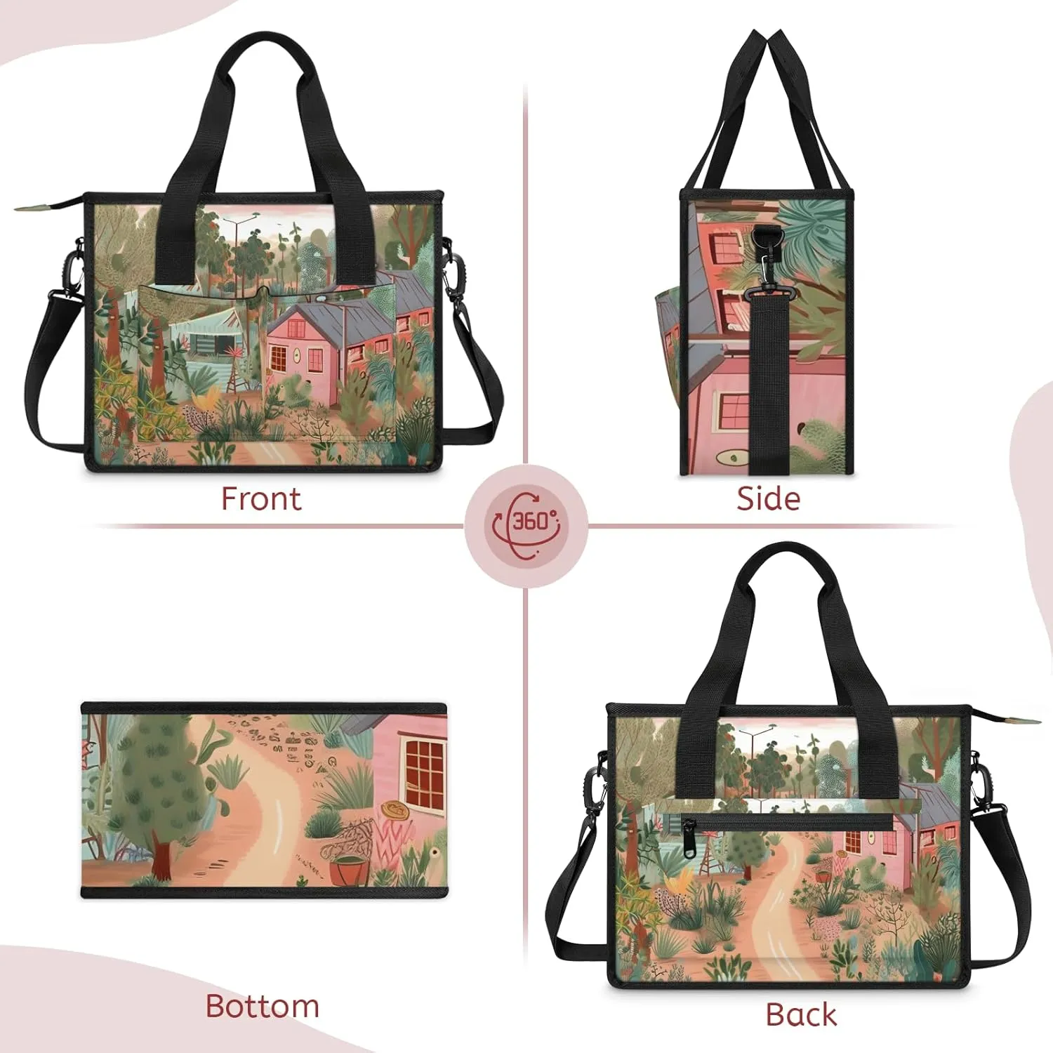 Women Fashion Tote Bag Wallet Shoulder Bags Set 3PCS Top Handle Satchel Purse Large Zippered Handbag Daily Use