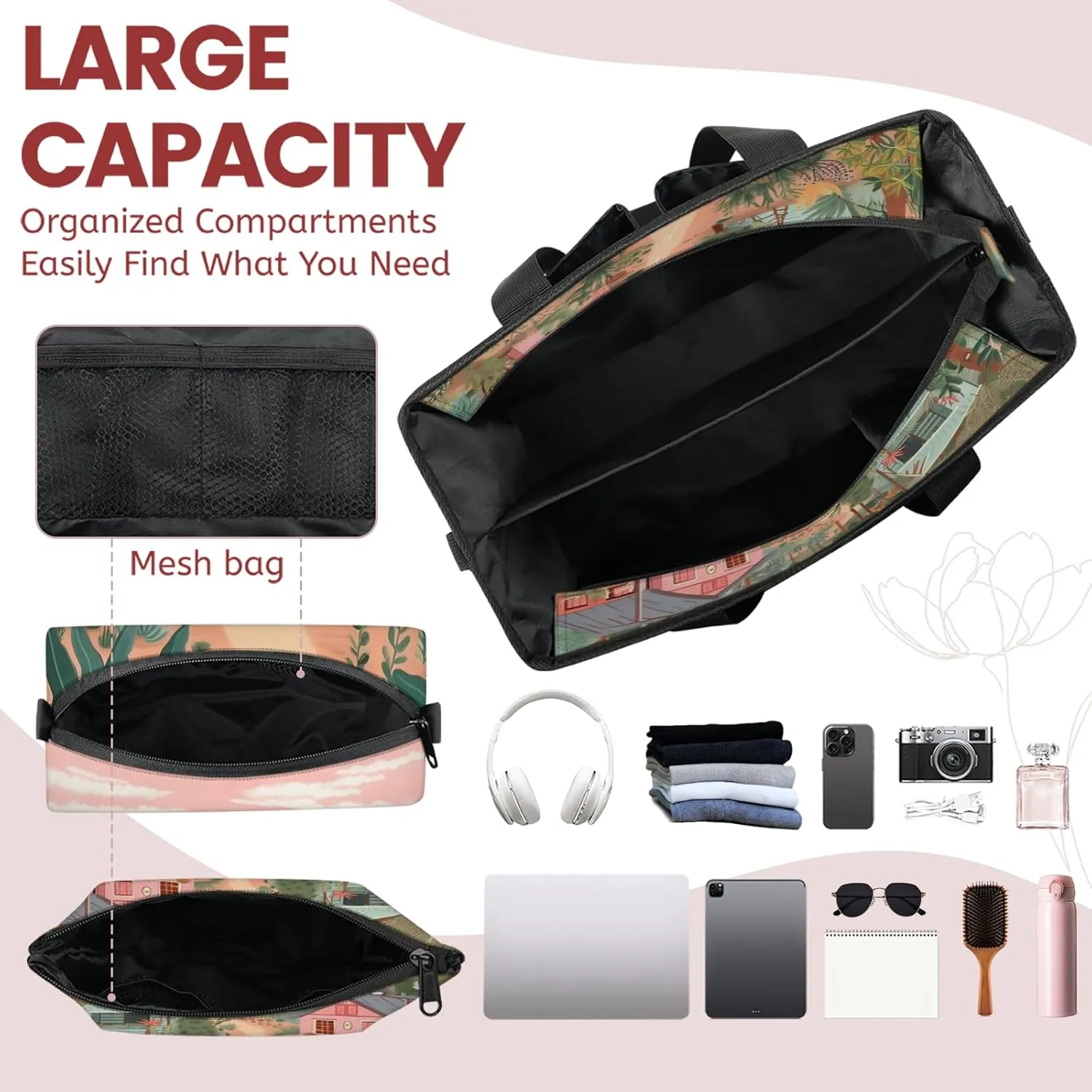 Women Fashion Tote Bag Wallet Shoulder Bags Set 3PCS Top Handle Satchel Purse Large Zippered Handbag Daily Use
