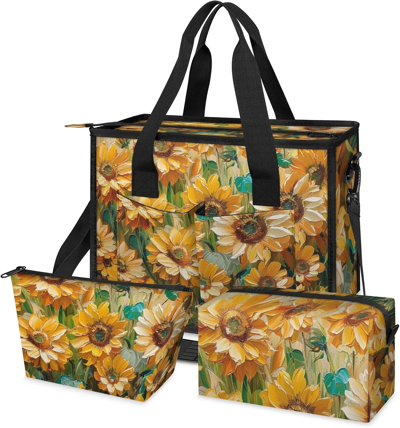Women Fashion Tote Bag Wallet Shoulder Bags Set 3PCS Top Handle Satchel Purse Large Zippered Handbag Daily Use