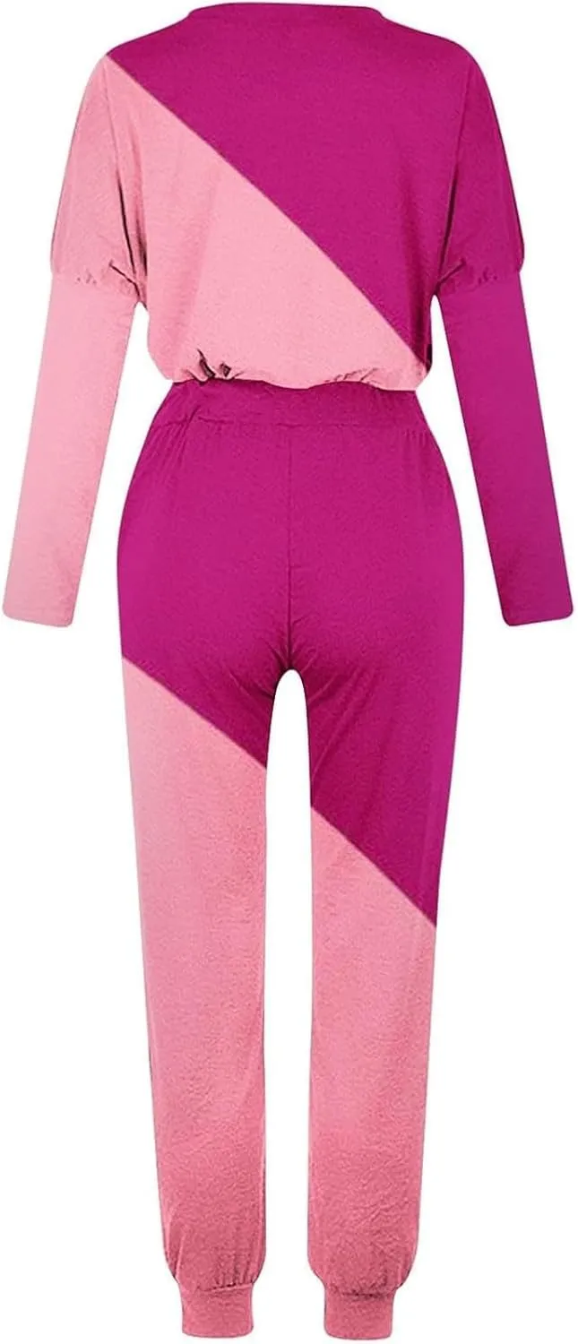 Womens 2 Piece Outfits Top Pants Sets Long Sleeve Wear Sports Suit Sweatsuit for Women 2 Piece Set Women Sweat Suits