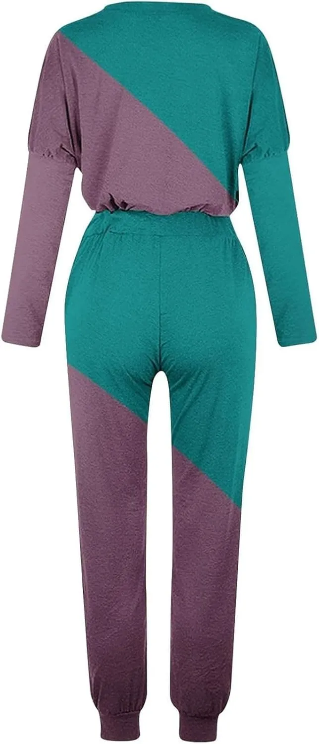 Womens 2 Piece Outfits Top Pants Sets Long Sleeve Wear Sports Suit Sweatsuit for Women 2 Piece Set Women Sweat Suits