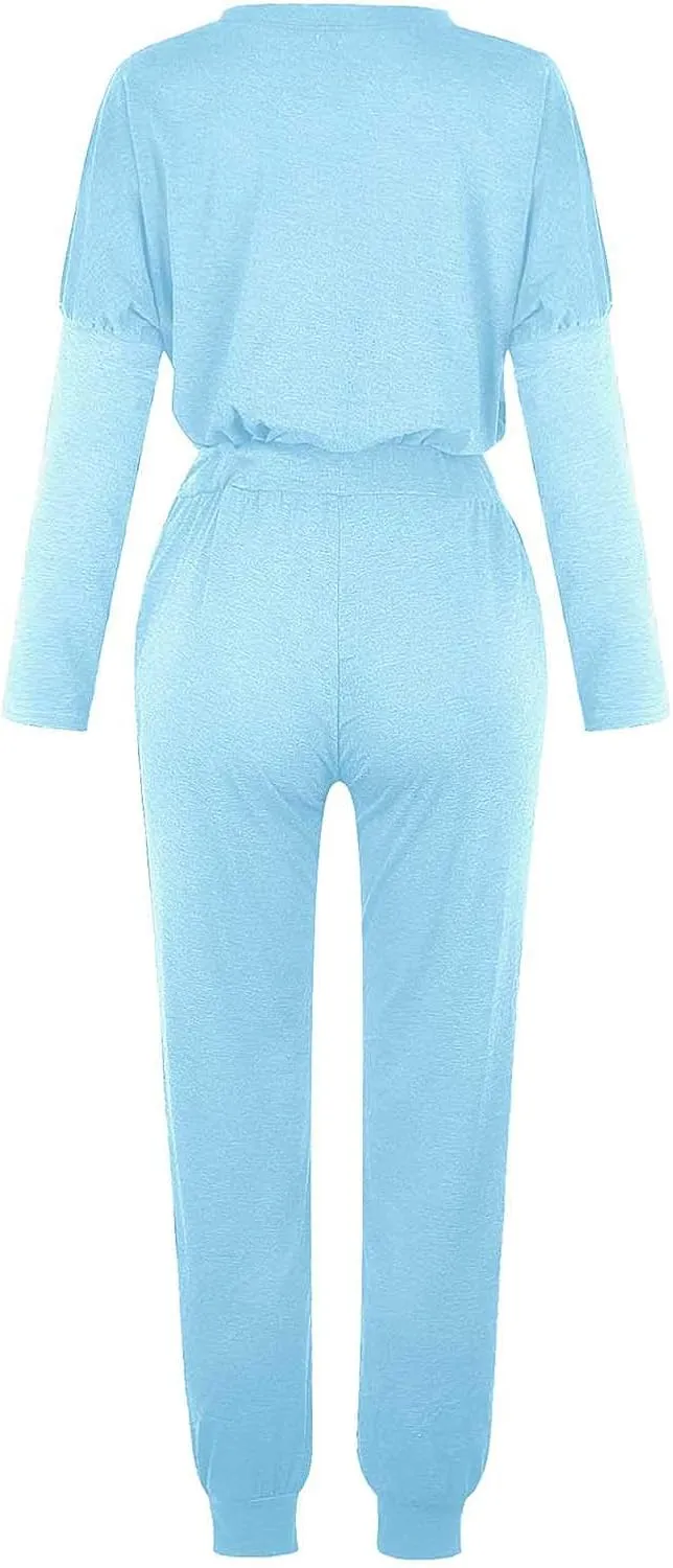 Womens 2 Piece Outfits Top Pants Sets Long Sleeve Wear Sports Suit Sweatsuit for Women 2 Piece Set Women Sweat Suits