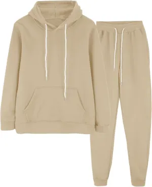 Womens 2 Piece Sweatsuits Sets Casual Fall Hoodies and Sweatpants Sets Oversized Workout Jogger Sets