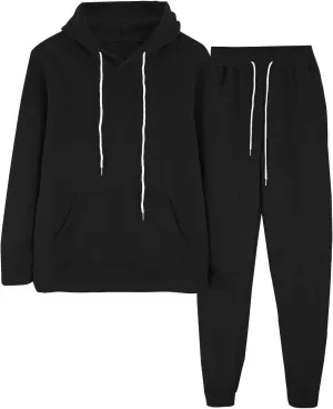 Womens 2 Piece Sweatsuits Sets Casual Fall Hoodies and Sweatpants Sets Oversized Workout Jogger Sets