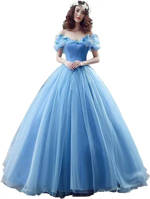 Womens Cinderella Quinceanera Dress Puffy Prom Gowns Wedding Dresses