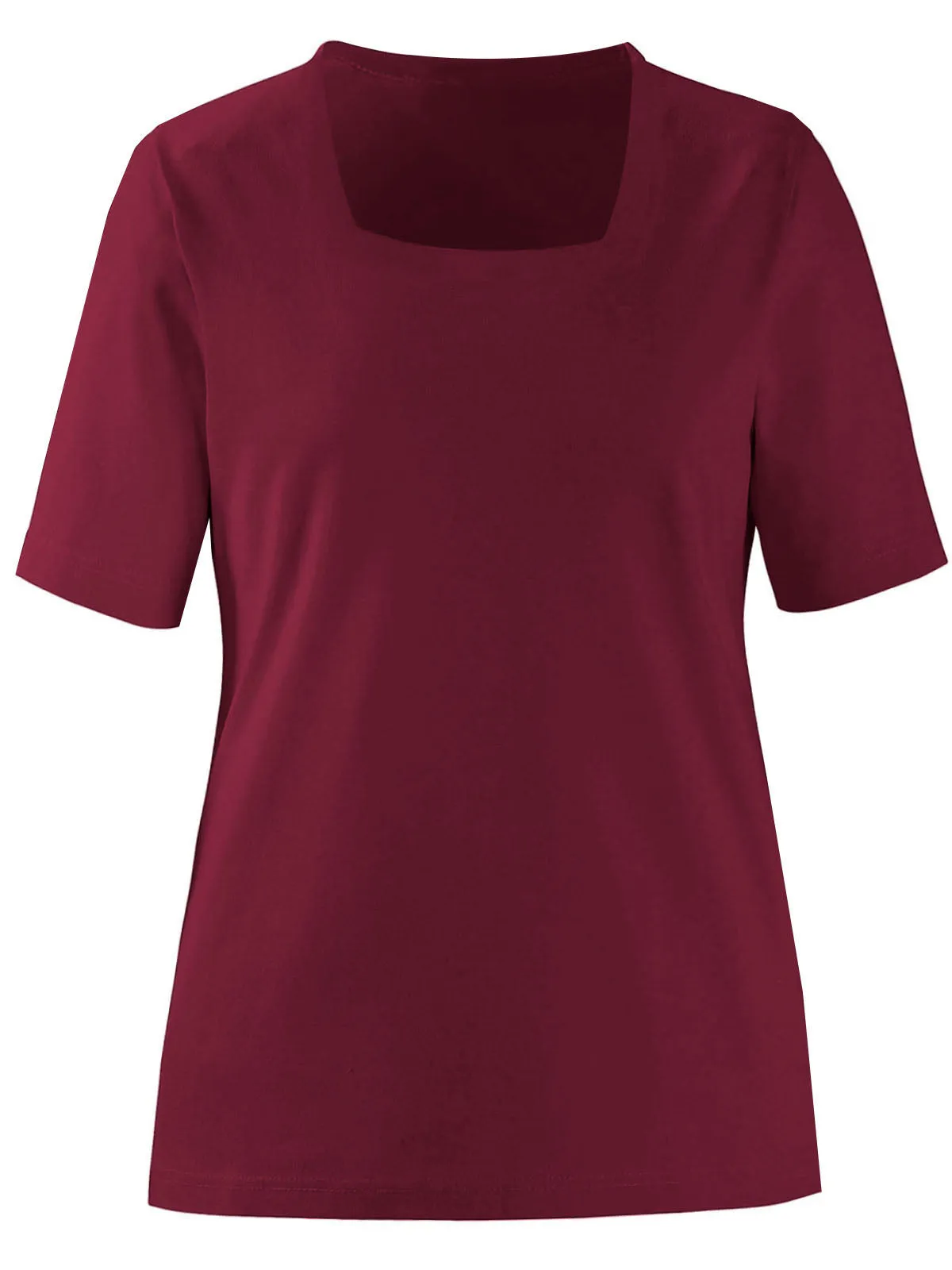 Women's Cotton Square Neck T-Shirt with Fringes