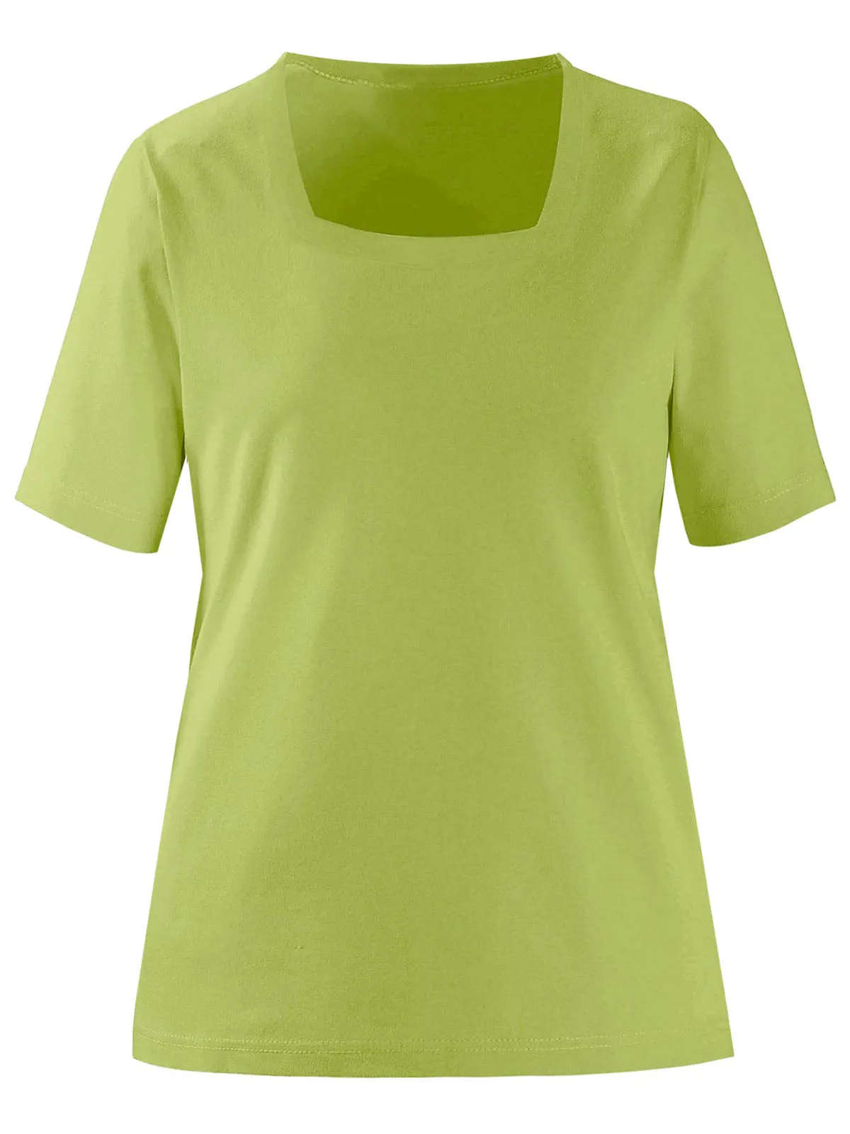 Women's Cotton Square Neck T-Shirt with Fringes