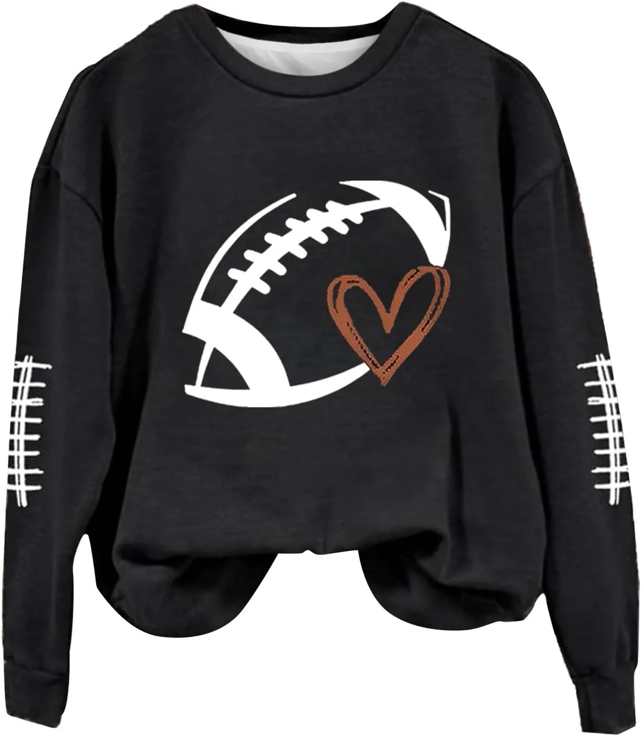 Womens Football Sweatshirt,2024 Fall Sweatshirts Pullover Long Sleeve Game Day Football Graphic Plus Size Sweatshirts