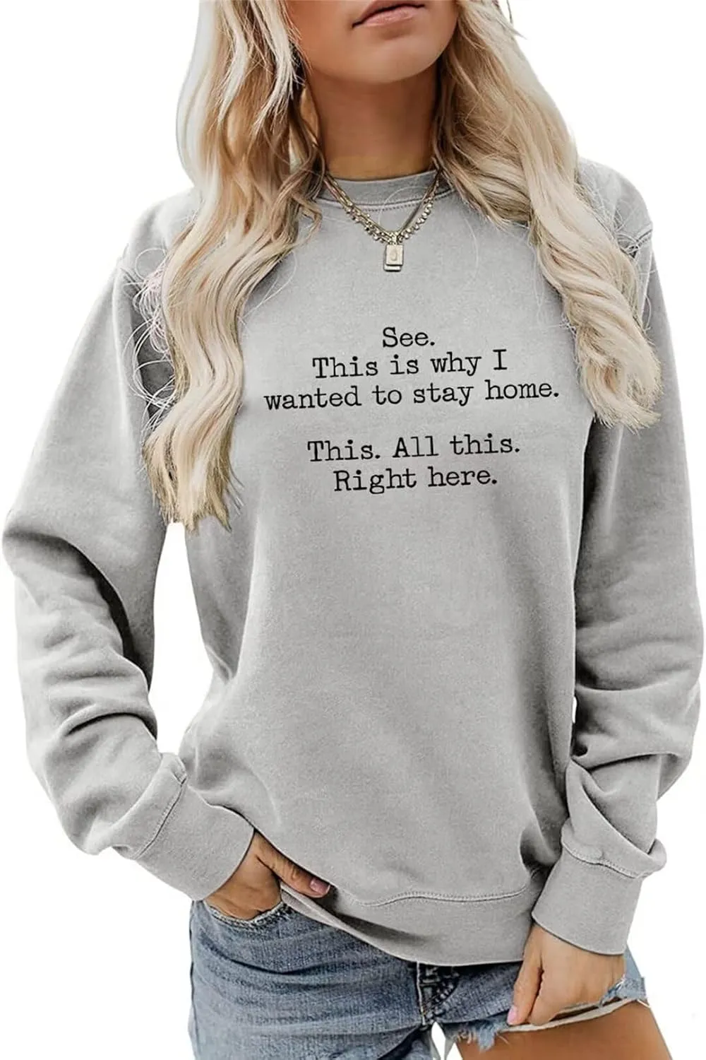 Womens Sarcastic Sweatshirt See This is Why I Wanted Fall Crewneck Graphic Sweat Shirts Funny Letter Casual Pullover