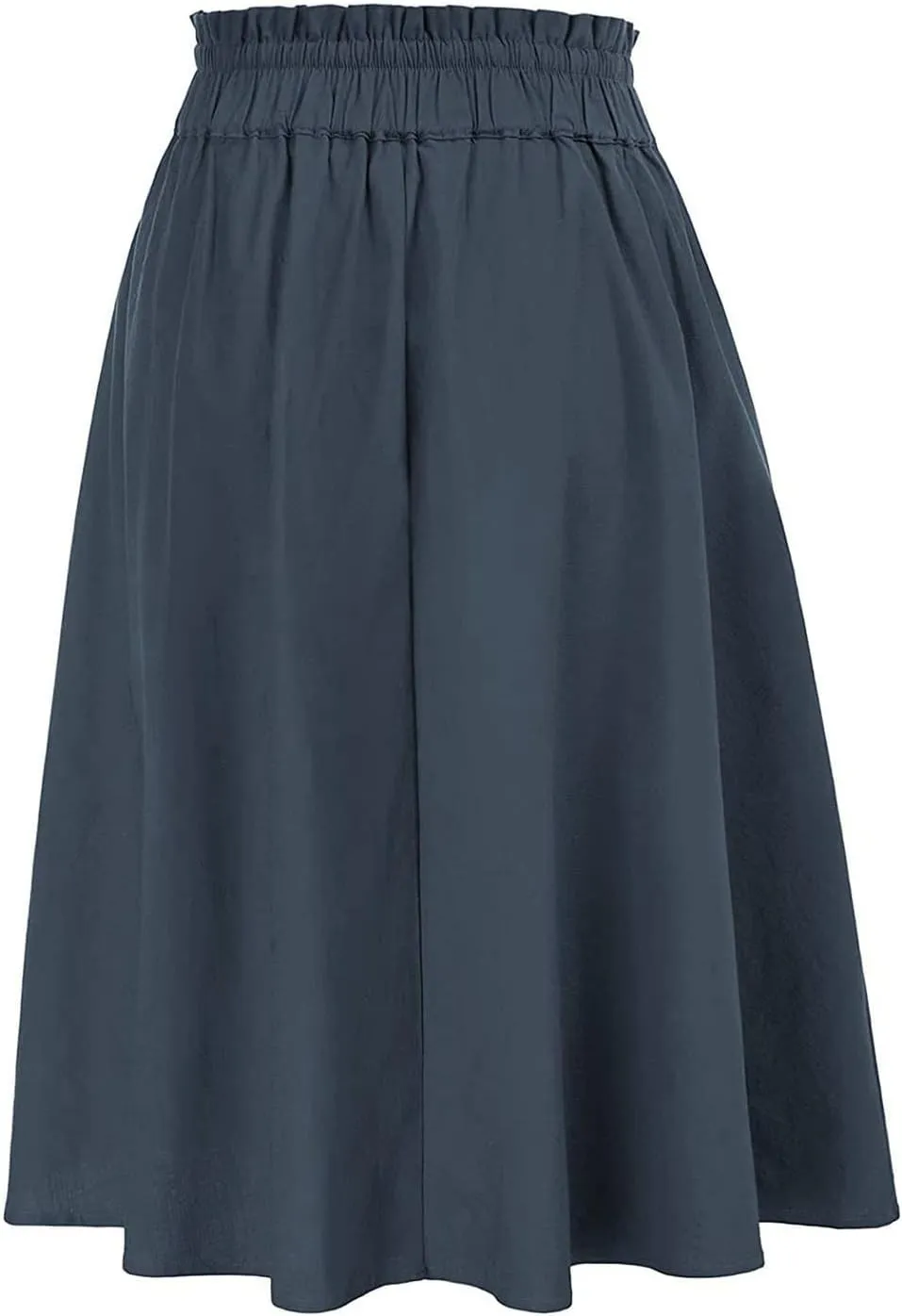 Womens Skirts Women Elastic High Waist Boho Maxi Skirt Casual Drawstring A Line Long Skirt Women's Midi Skirt