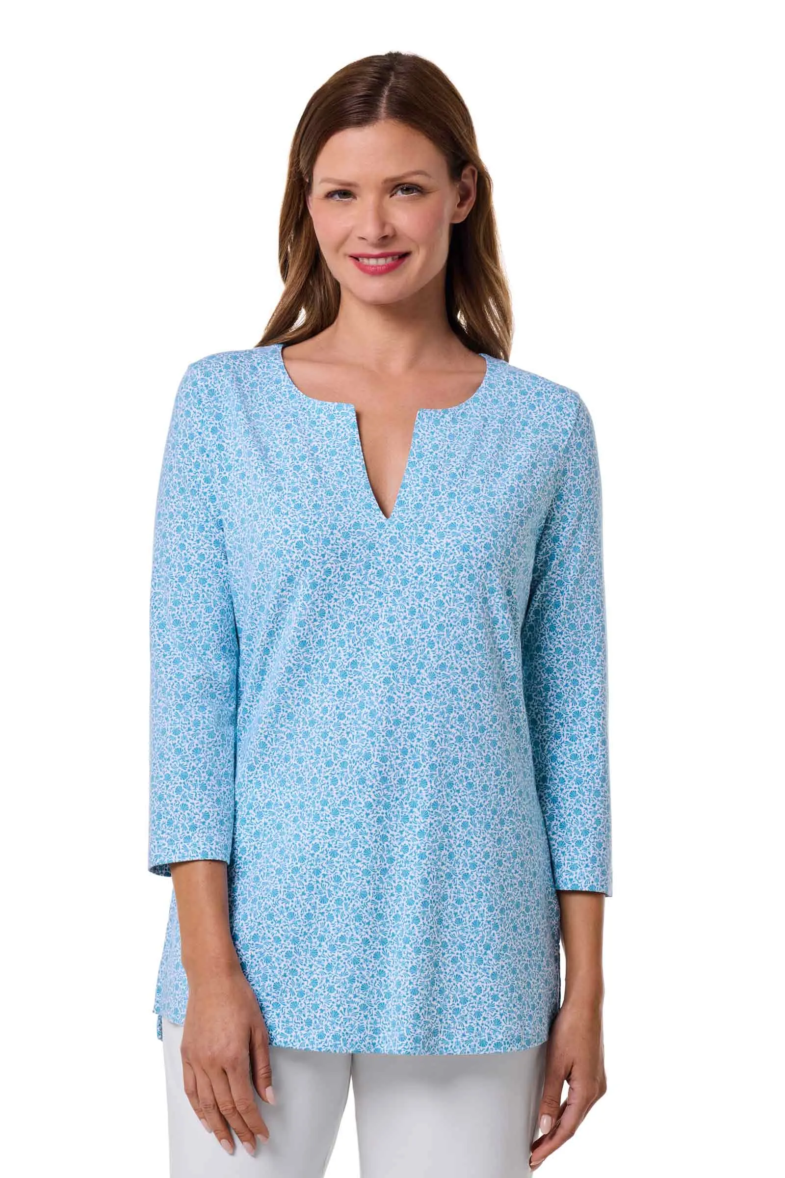 Women's St. Lucia Tunic Top | Malibu Blue Shell We