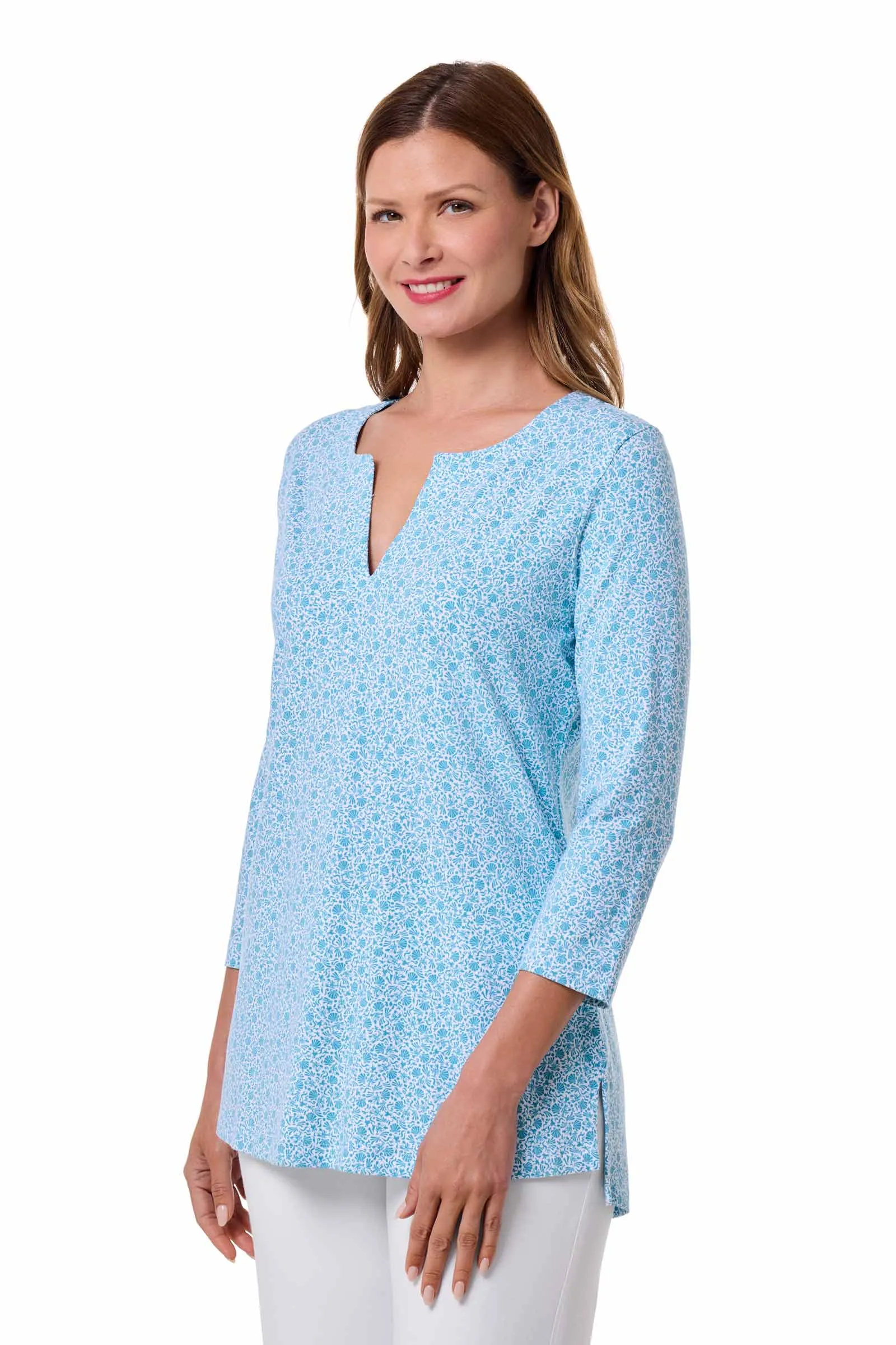 Women's St. Lucia Tunic Top | Malibu Blue Shell We