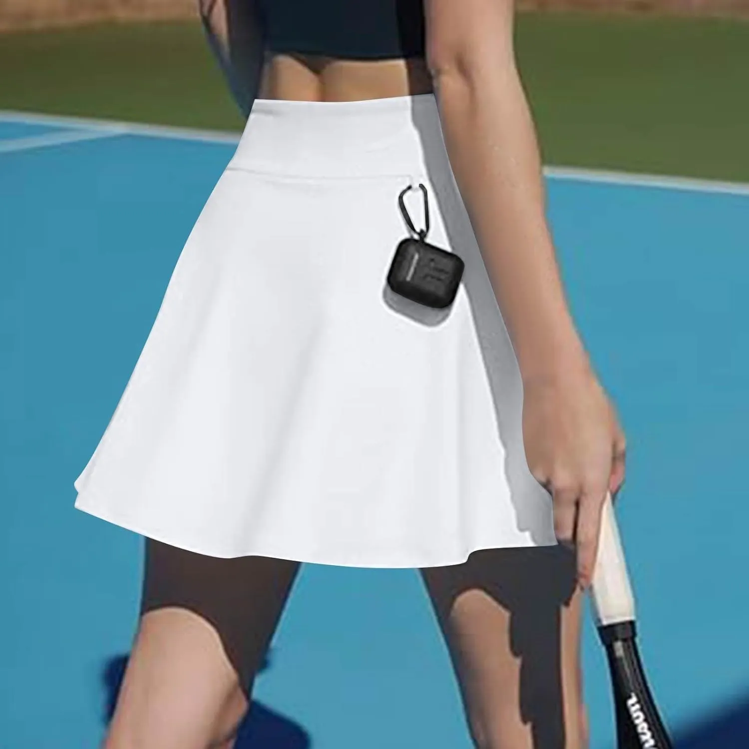 Women's Tennis Skirt with Shorts Underneath Summer Athletic Skorts with Slit Y2k High Waisted Golf Skirt
