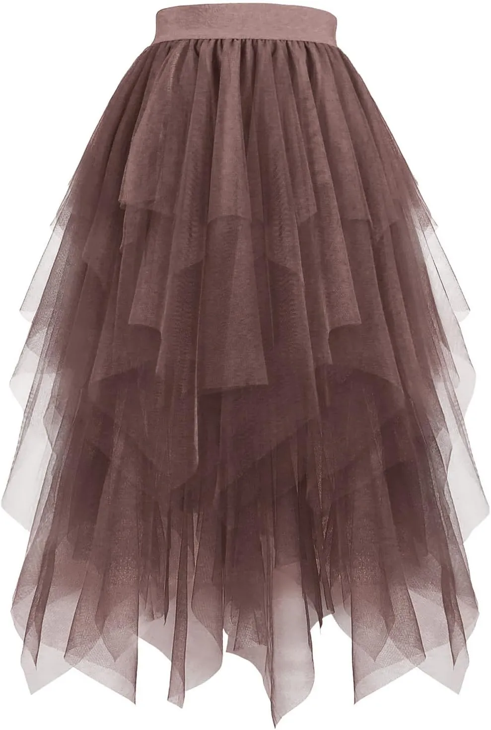 Womens Tulle Skirt A Line Tutu Maxi Skirt High Waisted Fairy Skirts Flowy Bubble Skirt Layered Tiered Midi Skirts