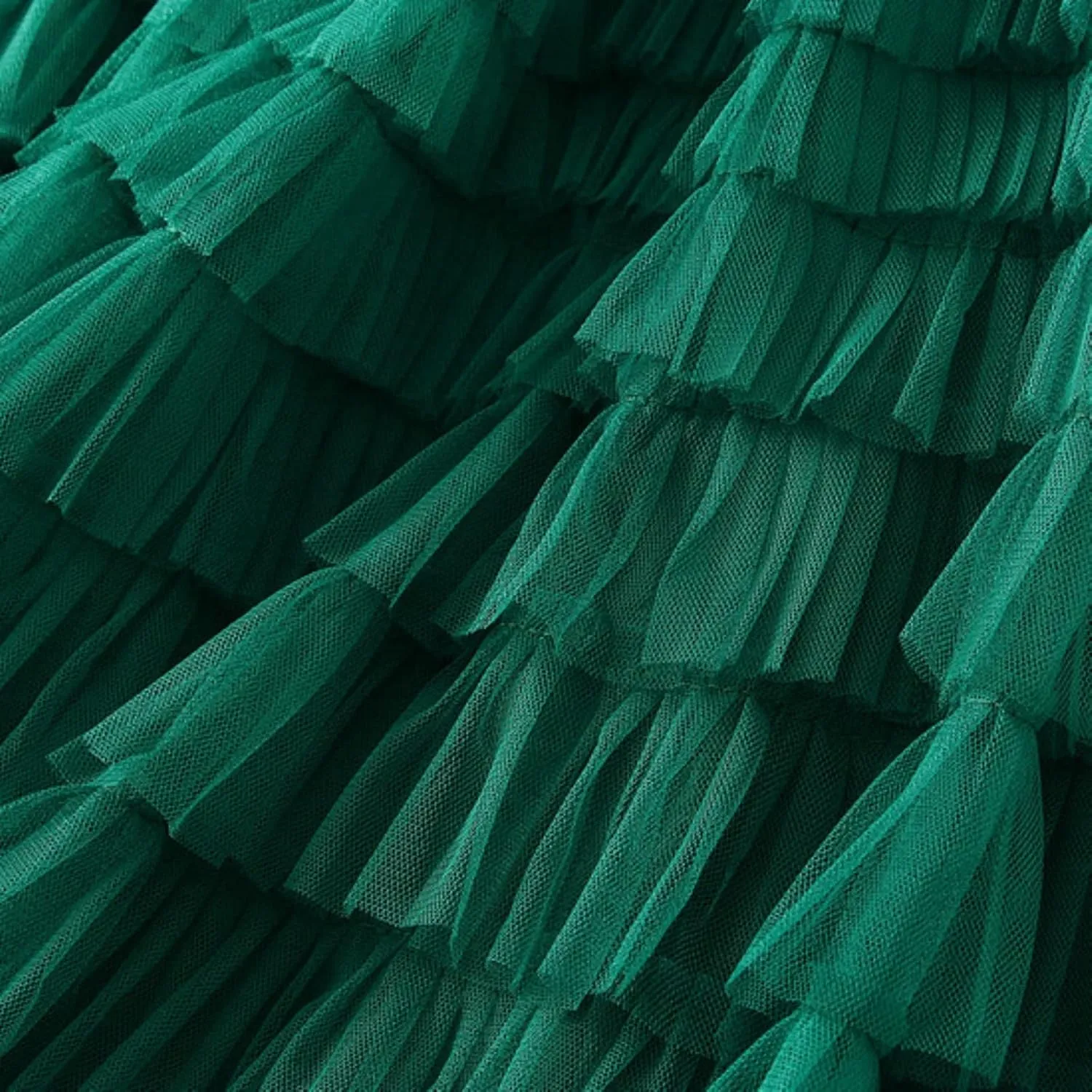 Womens Tulle Skirts Midi Elastic High Waist Pleated Mesh Flowy A-Line Long Tutu Skirts