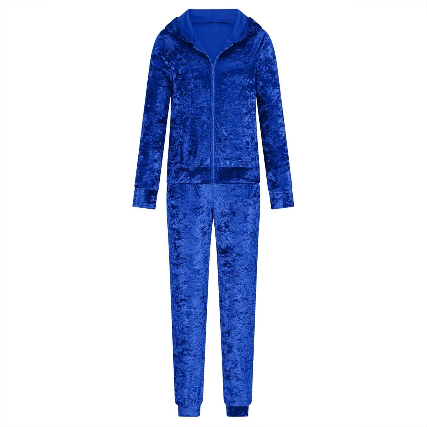 Women's Velour Tracksuits 2 Piece Outfits Trendy Velvet Hoodie & Sweatpants Sweatsuit Set Fall Winter Sportswear