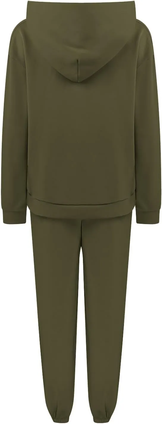 Workout Sets for Women Plus Size Sweatsuits Two Piece Sweatpants Sets and Hooded Pullover Long Sleeve Sweatshirts