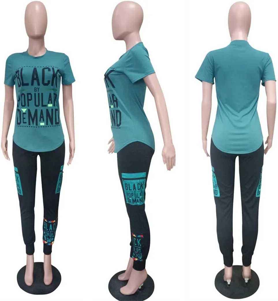 Yeshire Womens 2 Piece Outfit Sets Shirt Bodycon Pants Joggers Sportswear Tracksuits