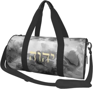 Yhvh Hebrew Name of God Convertible Garment Bag with Shoulder Strap, Carry on Garment Duffel Bag for Men Women - Rolling Foldable for Travel Luggage Bags (Black)
