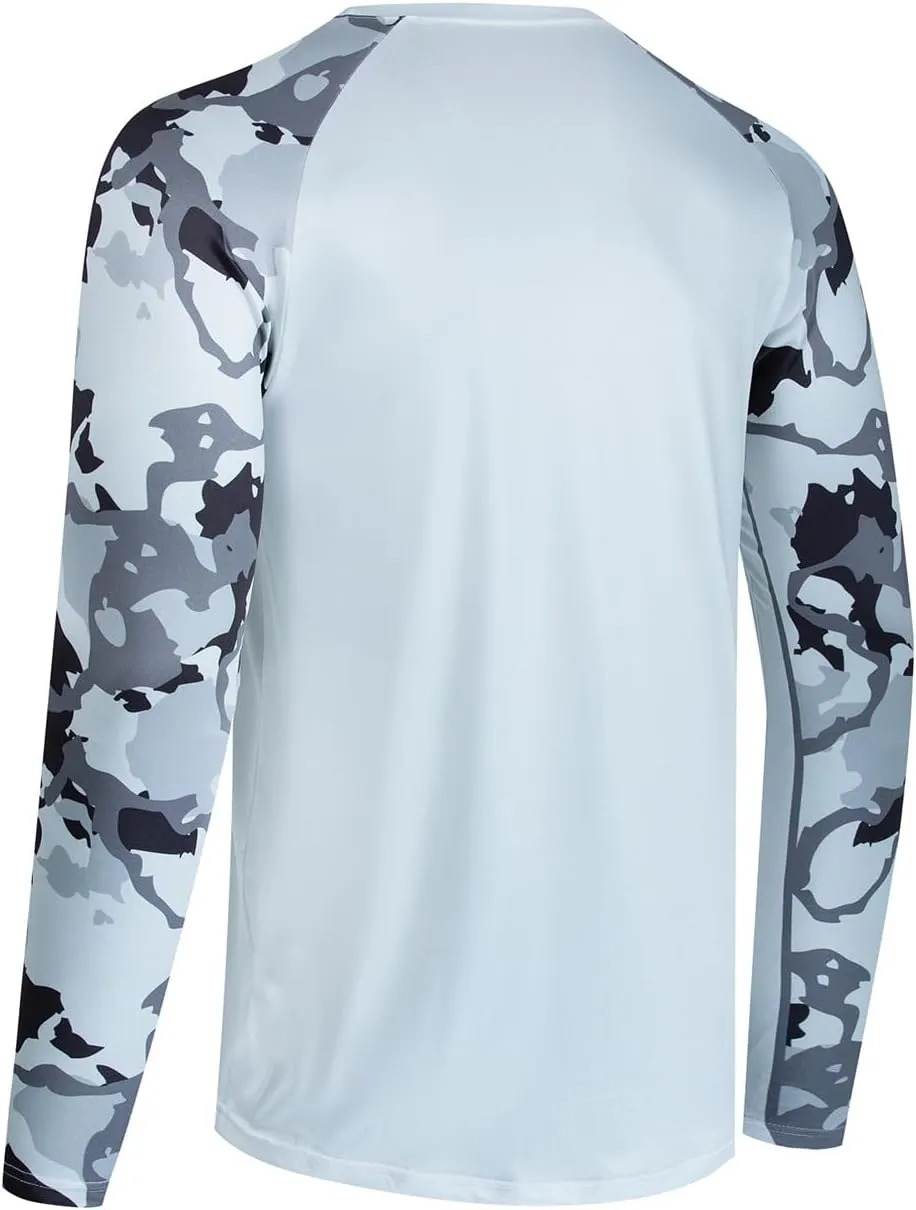 YIBIMOTTO Fishing Shirt for Men Long Sleeve Sun Protection Colorful T-Shirts Quick Dry Cooling Sweatshirts