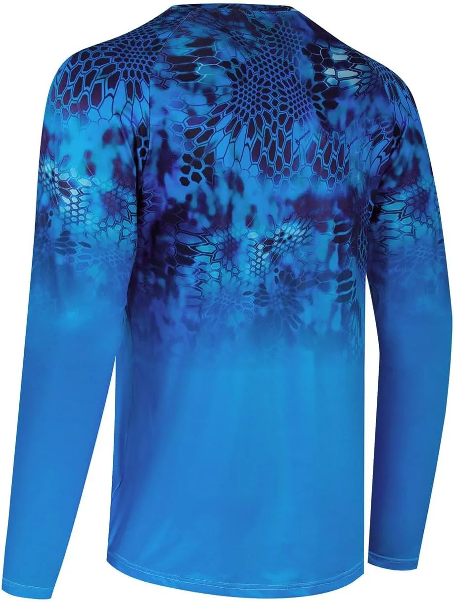 YIBIMOTTO Men's Sun Protection Fishing Tee for Men Printed Long Sleeve Shirt Quick Dry Sweatshirts Lightweight