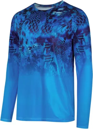 YIBIMOTTO Men's Sun Protection Fishing Tee for Men Printed Long Sleeve Shirt Quick Dry Sweatshirts Lightweight